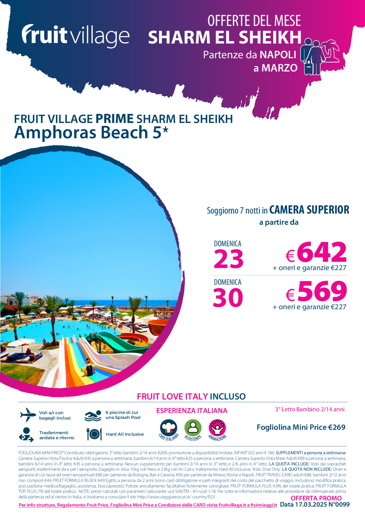 FRUIT VILLAGE Sharm El Sheikh Amphoras Beach - da Napoli a Marzo