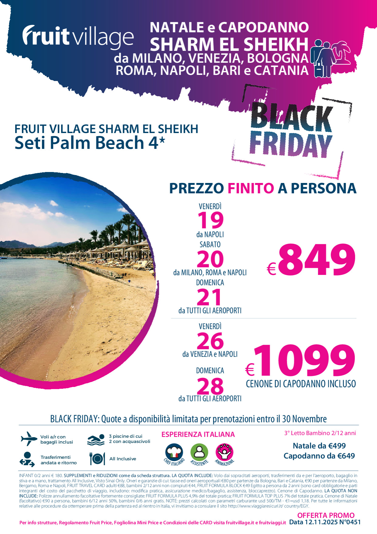 FRUIT VILLAGE Sharm el Sheikh Seti Palm Beach - Black Friday Festività