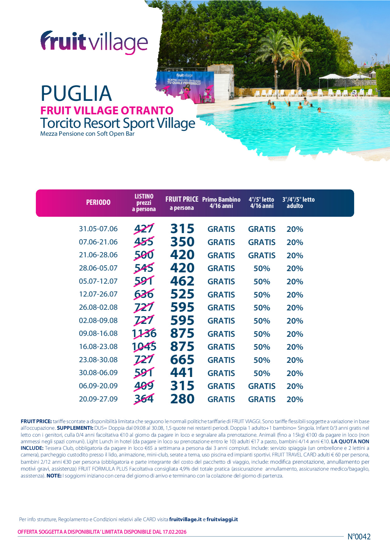 FRUIT VILLATE Otranto Torcito Resort e Sport Village