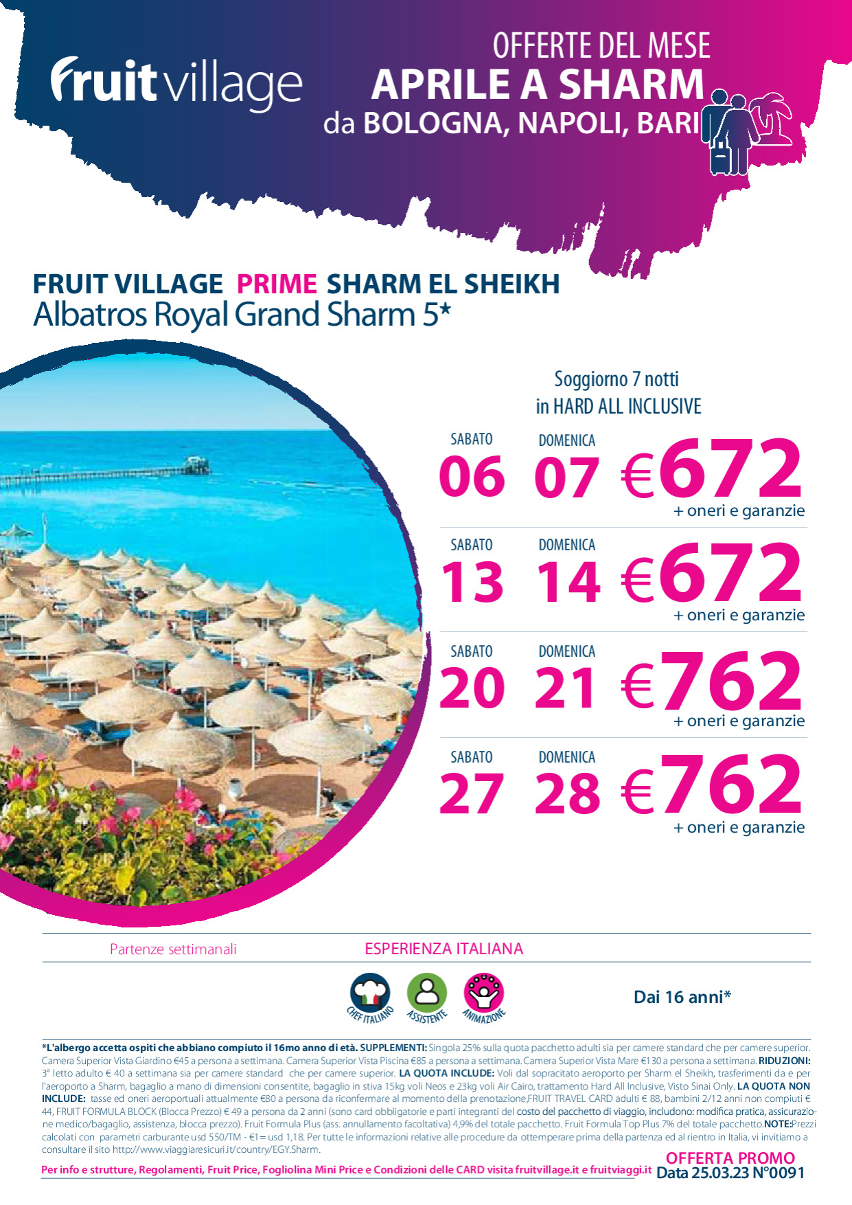 FRUIT VILLAGE PRIME Albatros Royal Grand Sharm 5* - Speciale Aprile