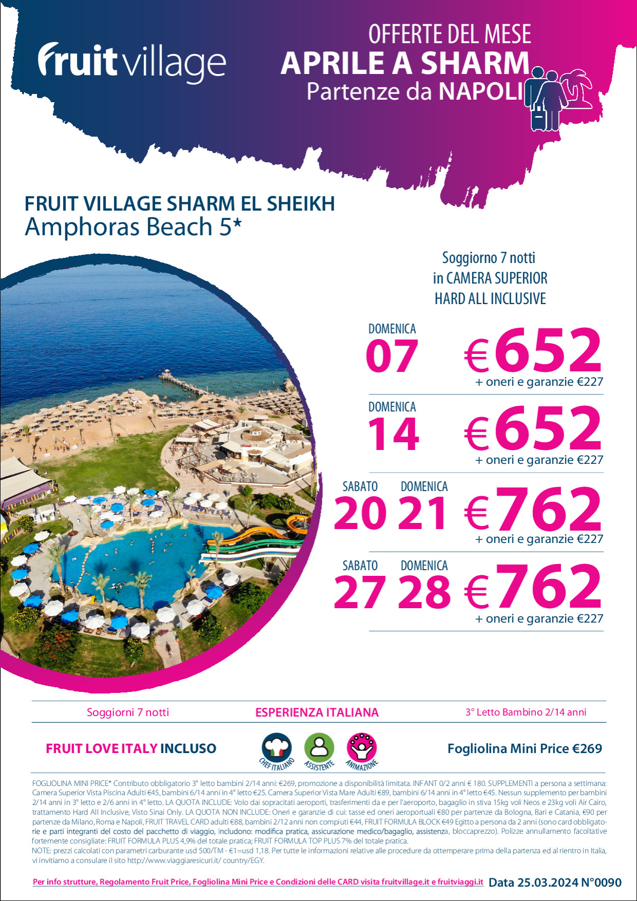 FRUIT VILLAGE Sharm El Sheikh Amphoras Beach - da Napoli ad Aprile